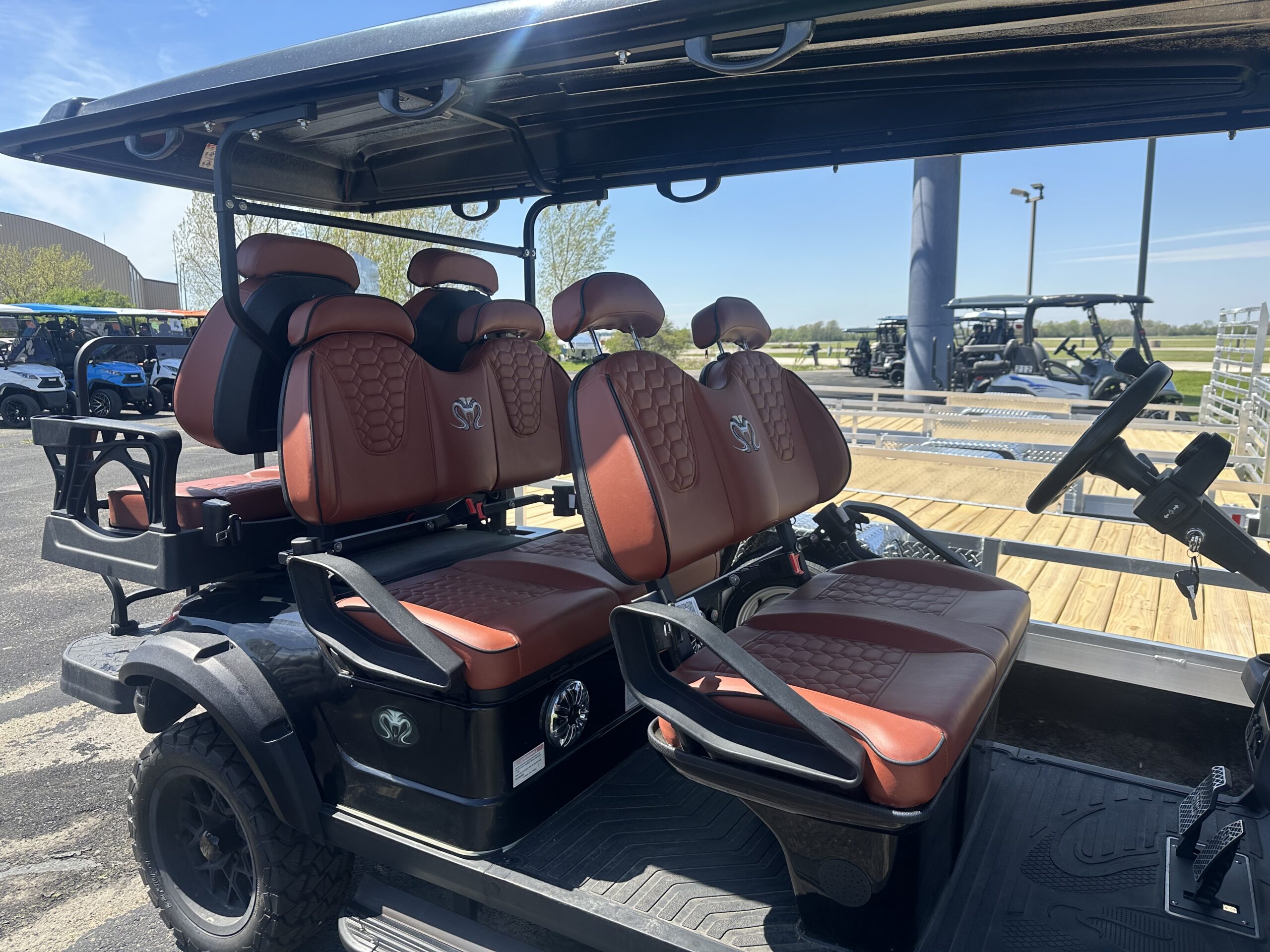Used 2024 Venom Strike 6 Passenger Street Legal LSV Golf Cart - Black - Image 5