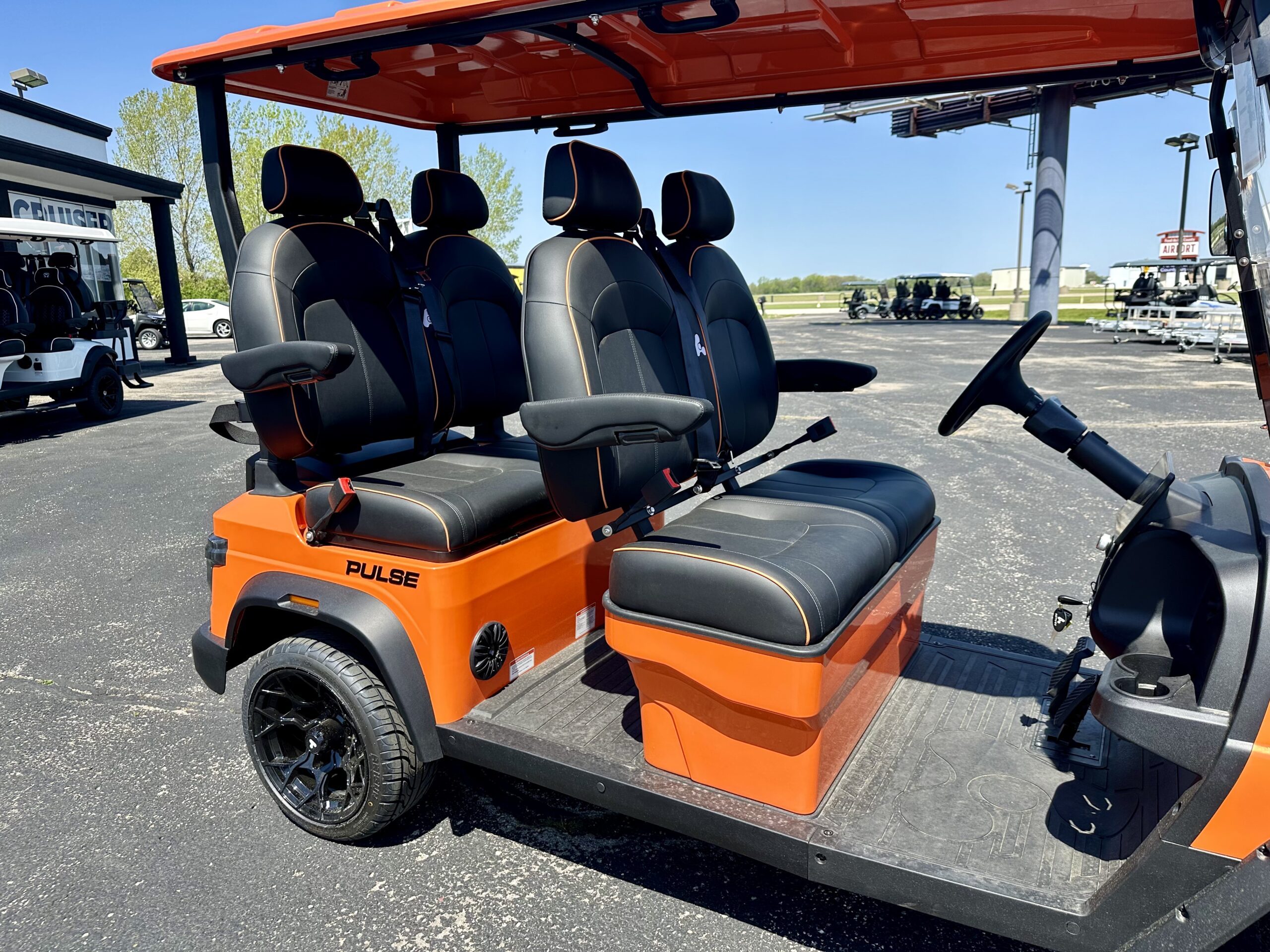 ActivEV Pulse 4 Forward Street Legal Golf Cart - Orange - Image 4