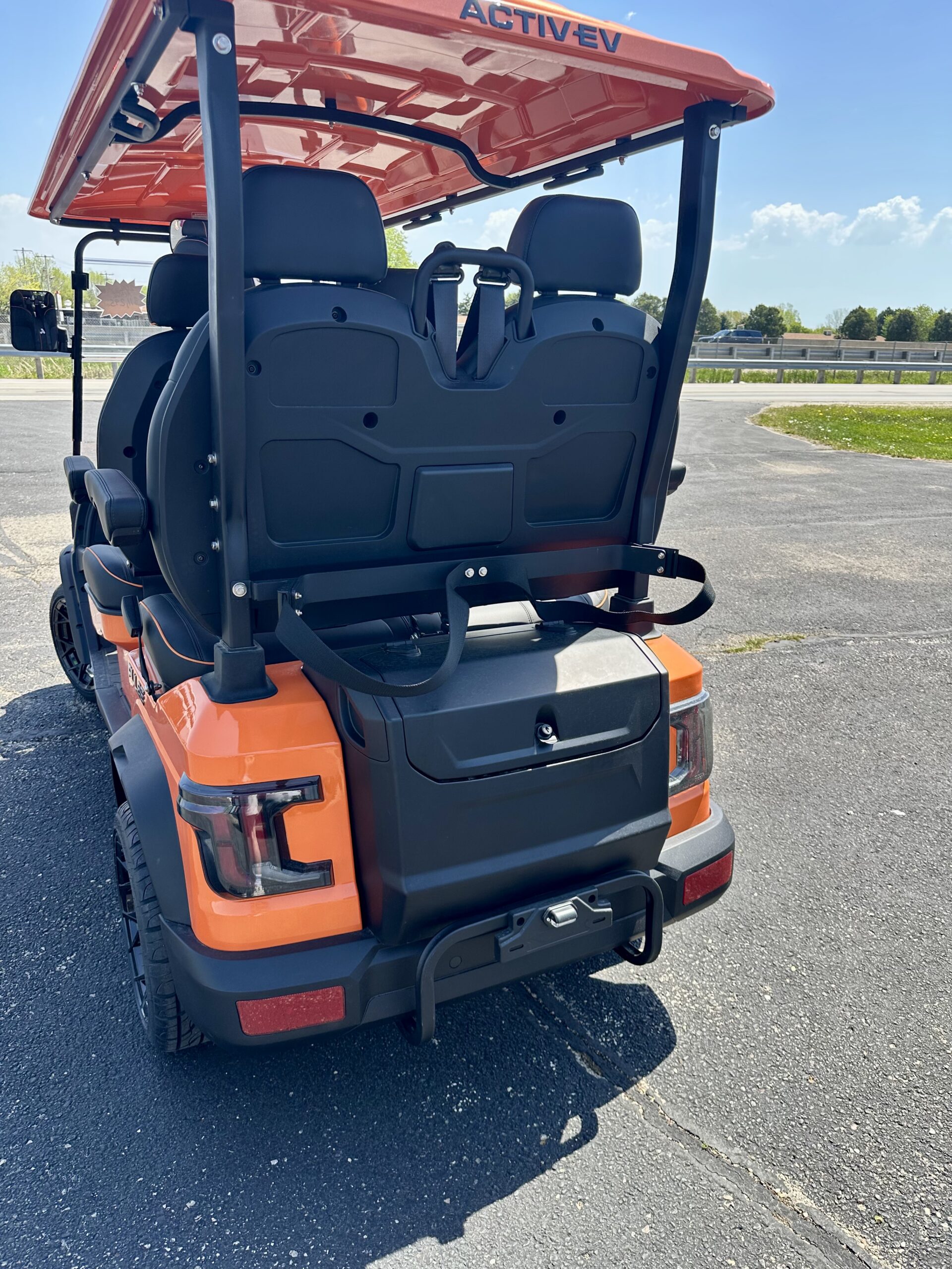 ActivEV Pulse 4 Forward Street Legal Golf Cart - Orange - Image 6
