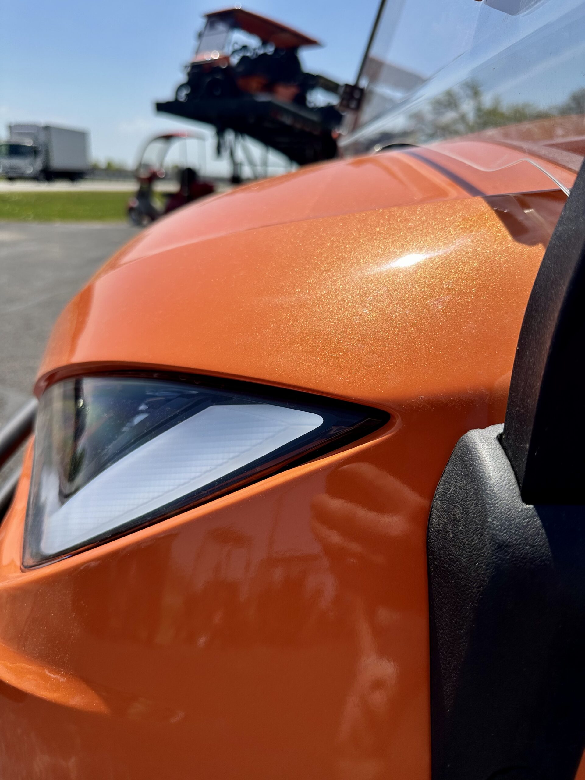 ActivEV Pulse 4 Forward Street Legal Golf Cart - Orange - Image 3