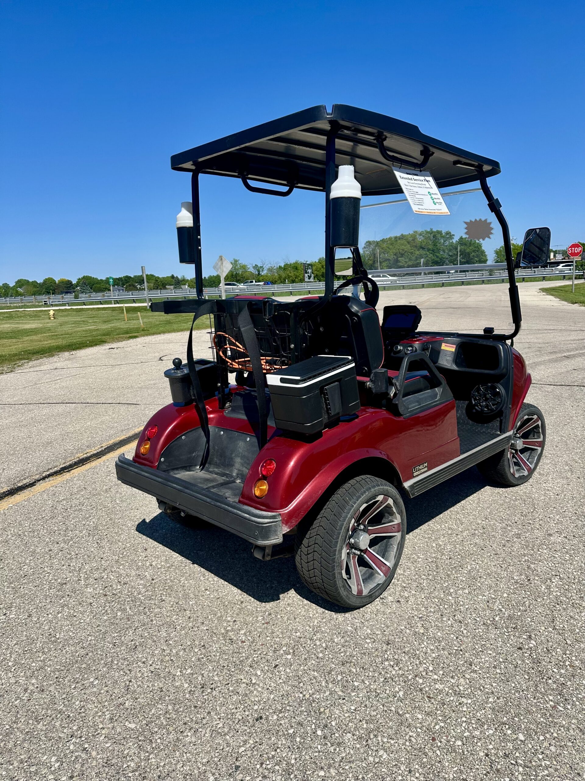Used 2024 Evolution Classic 2 Plus Golf Cart – Flamenco Red Lithium - Image 4