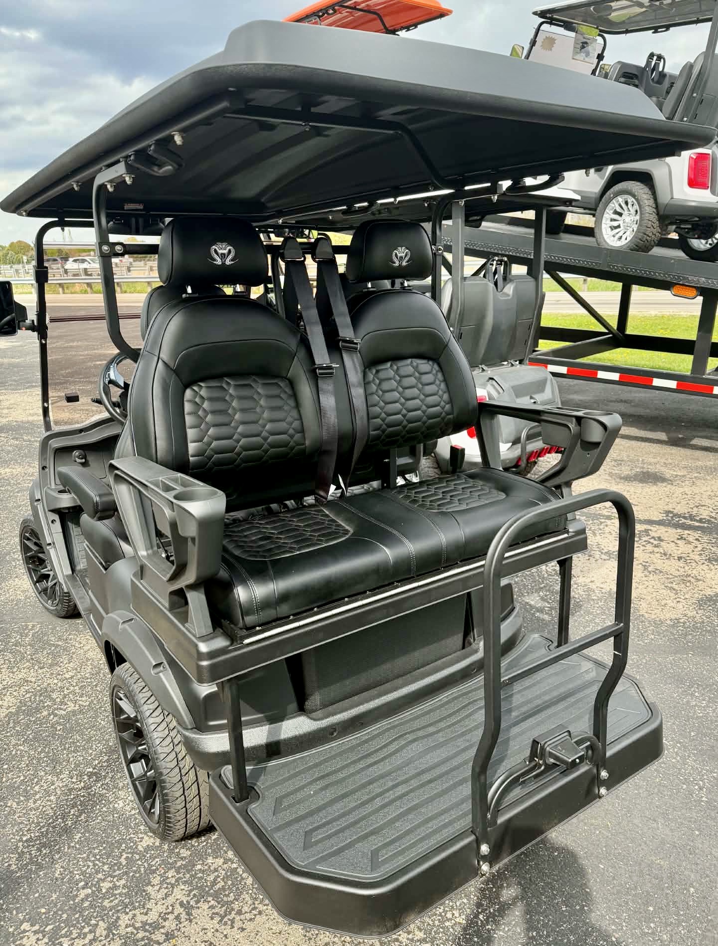 Venom EV Strike 4 Passenger Street Legal LSV Golf Cart - Matte Black - Image 3