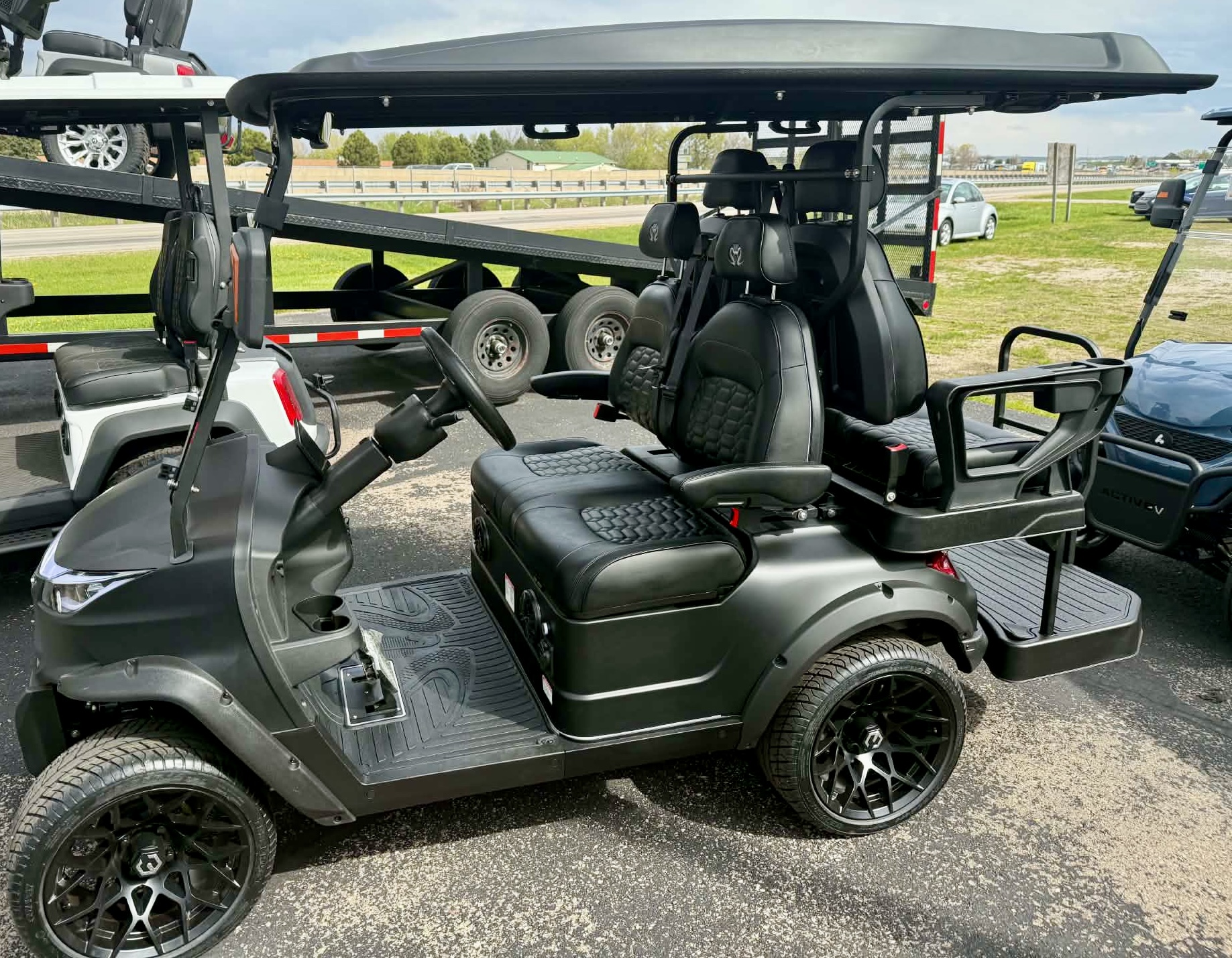 Venom EV Strike 4 Matte Black Golf Cart