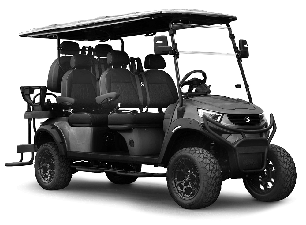 SIVO Edge Lifted 6 Seater Golf Cart Charcoal