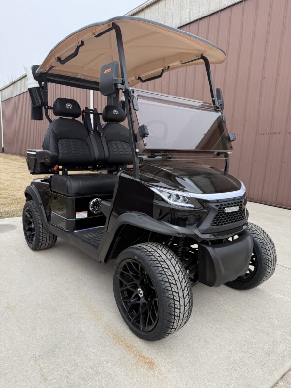 Venom EV Strike 2 Passenger Street Legal LSV Golf Course Cart – Black