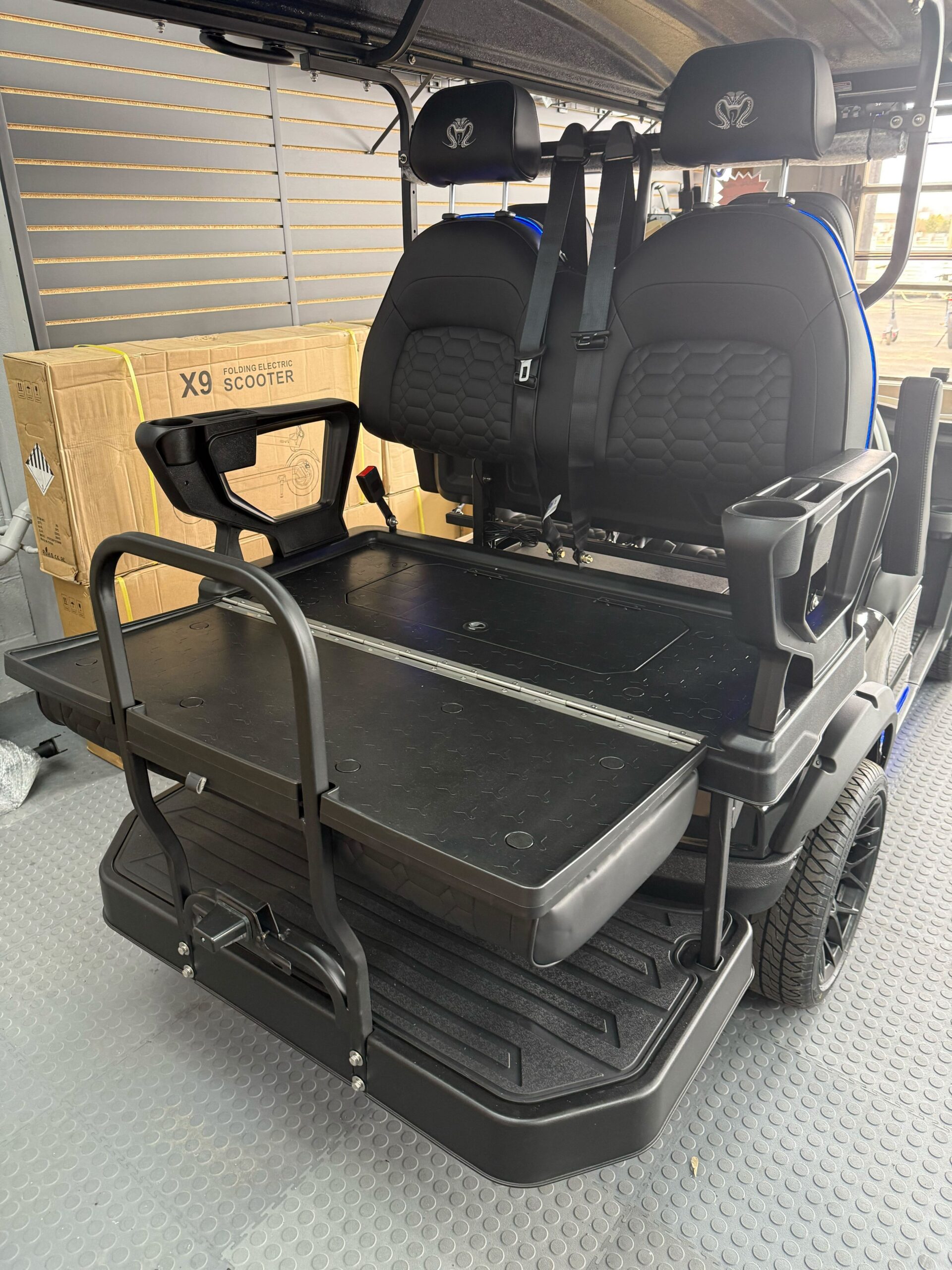 Venom EV Strike 4 Passenger Street Legal LSV Golf Cart - Black - Image 5