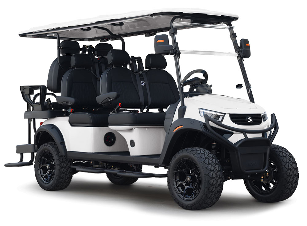 SIVO Edge Lifted 6 Seater Golf Cart White